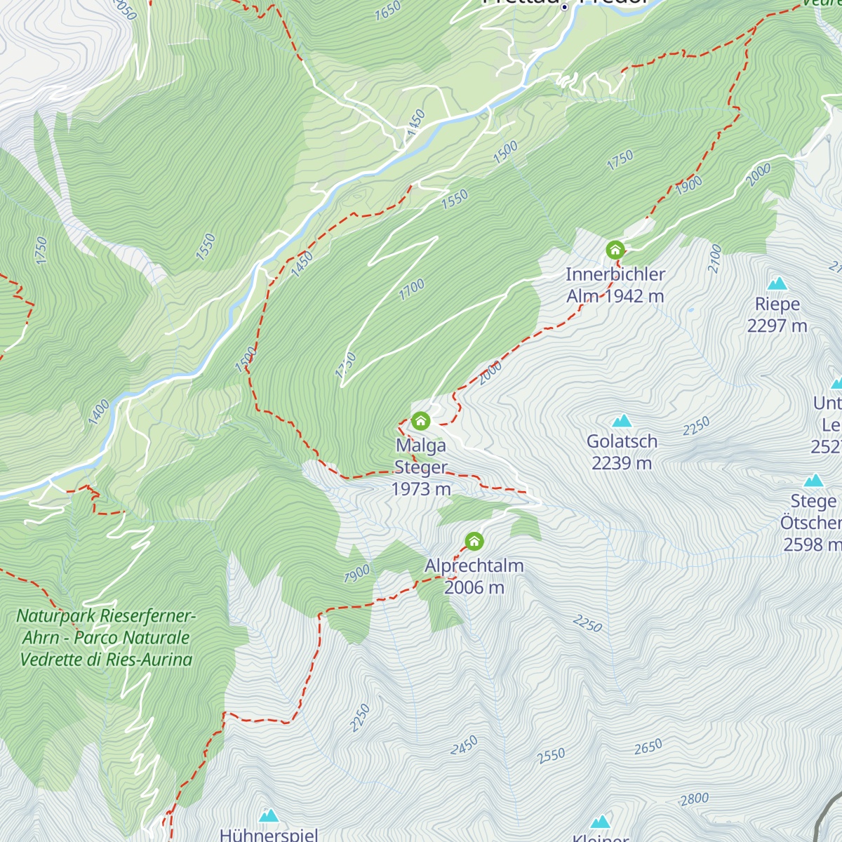 Malga Steger map