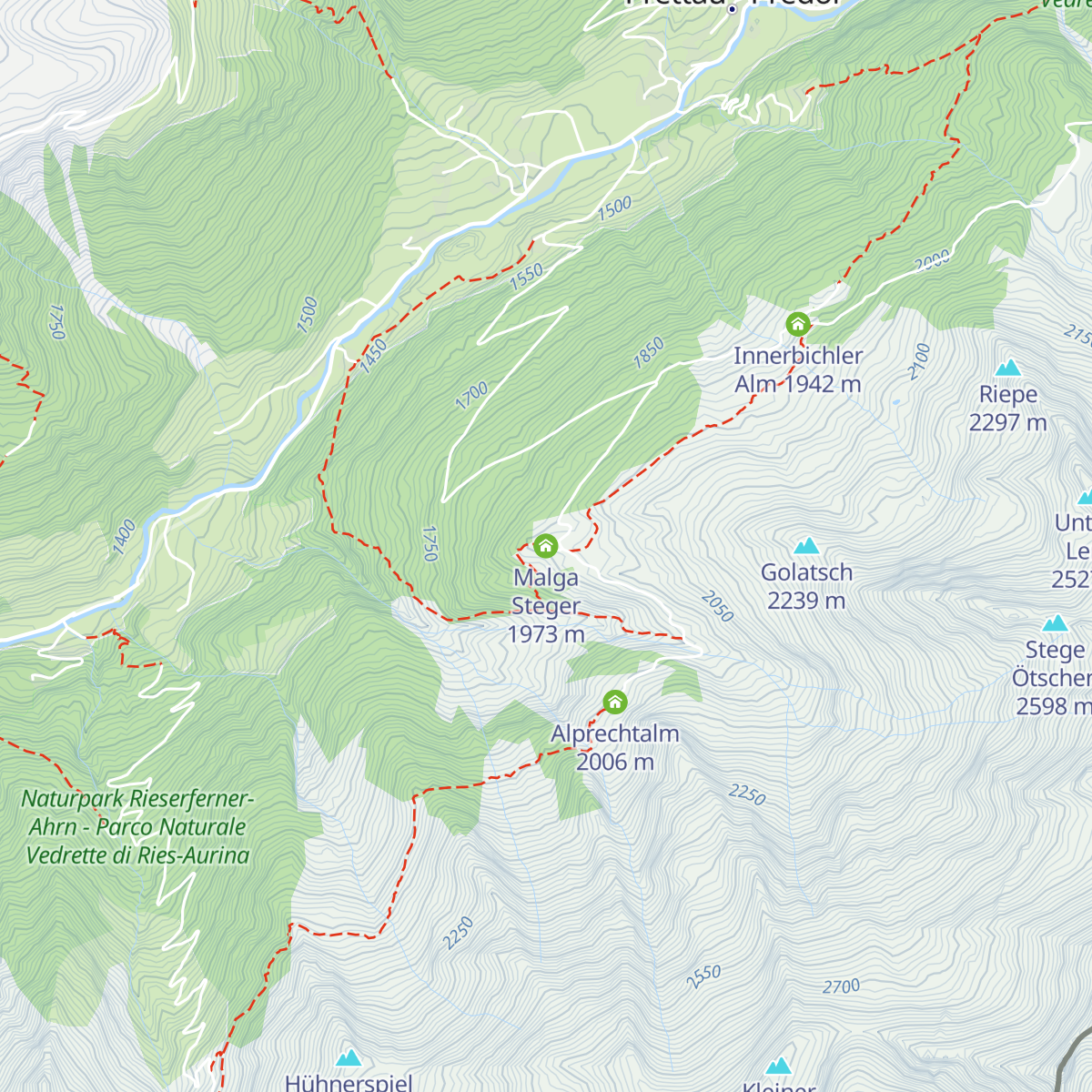Malga Steger map