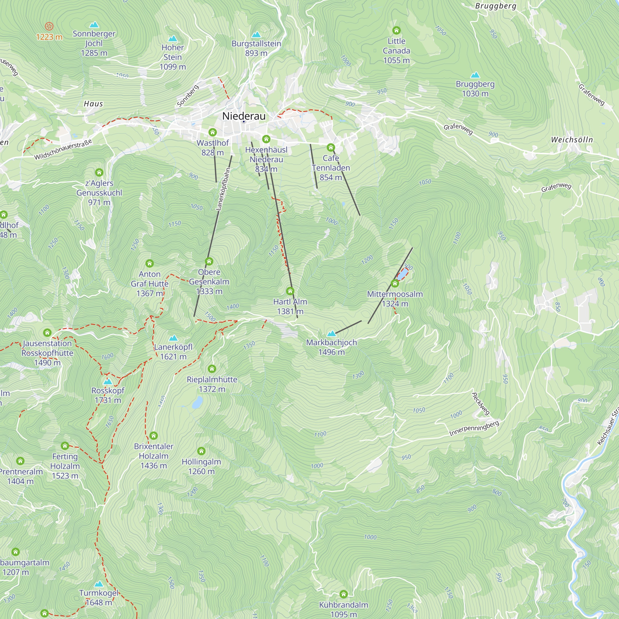 Ruebezahlalm map
