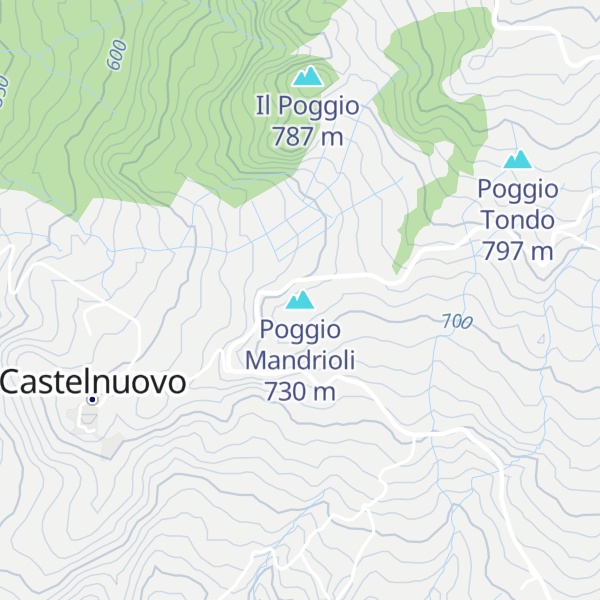 Map of Poggio Mandrioli