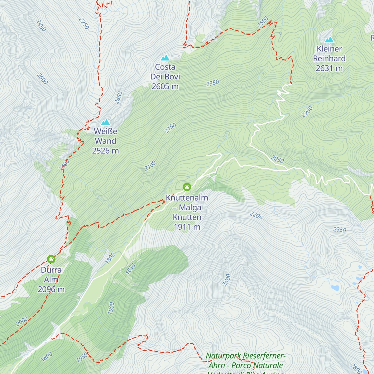 Knuttenalm – Malga Knutten map
