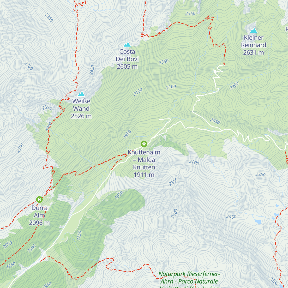 Knuttenalm – Malga Knutten map