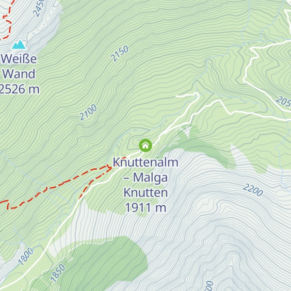 Map of Knuttenalm – Malga Knutten