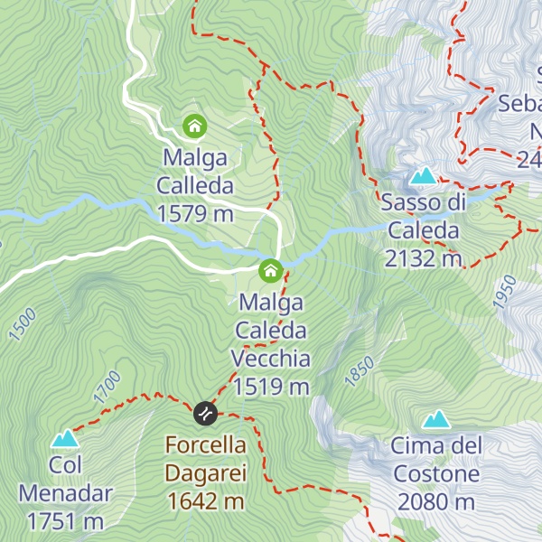 Map of Malga Caleda Vecchia