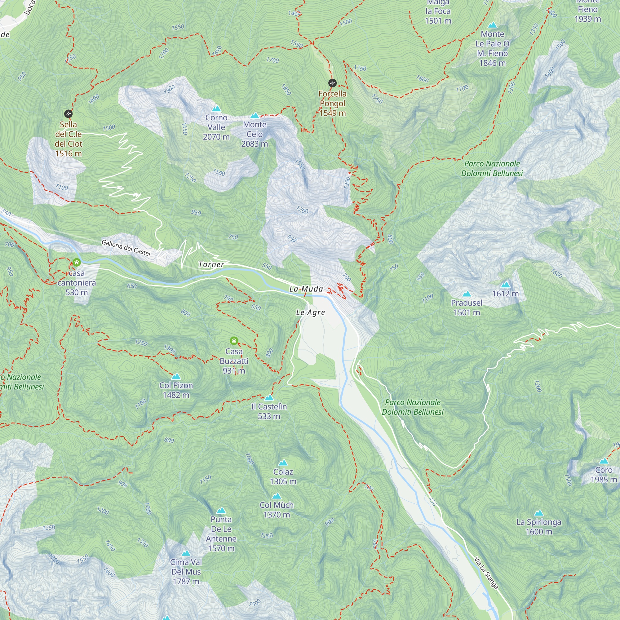 Ostello di Agre map