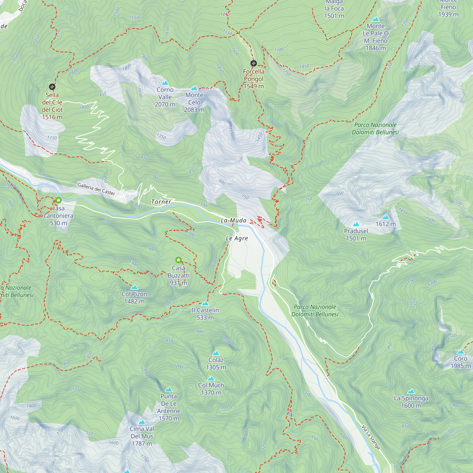 Ostello di Agre map