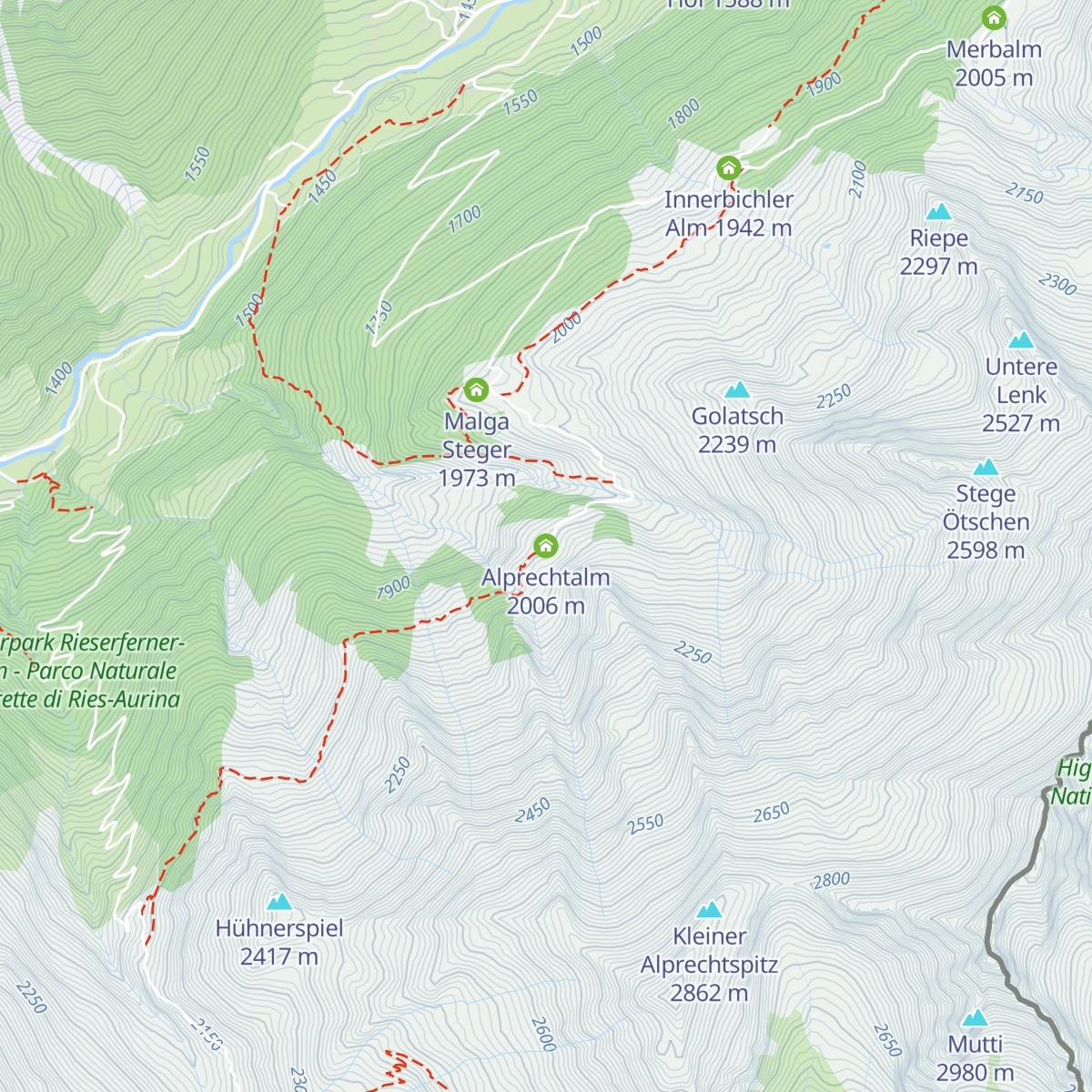 Alprechtalm map