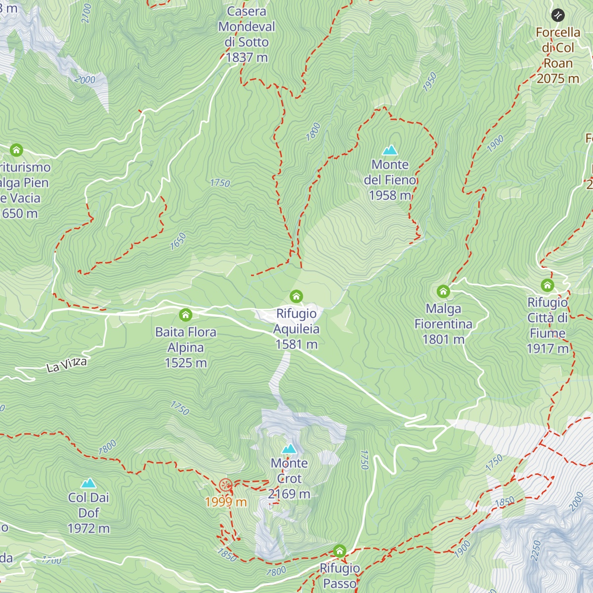 Rifugio Aquileia map
