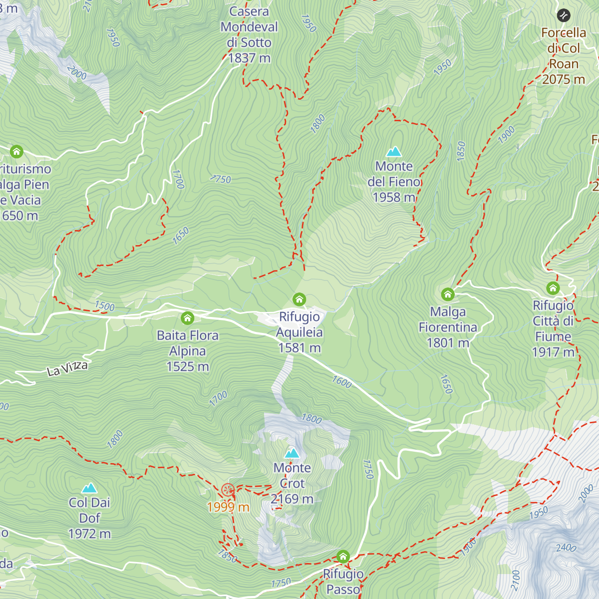 Rifugio Aquileia map