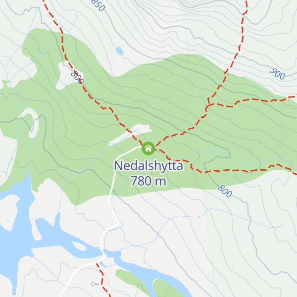 Map of Nedalshytta