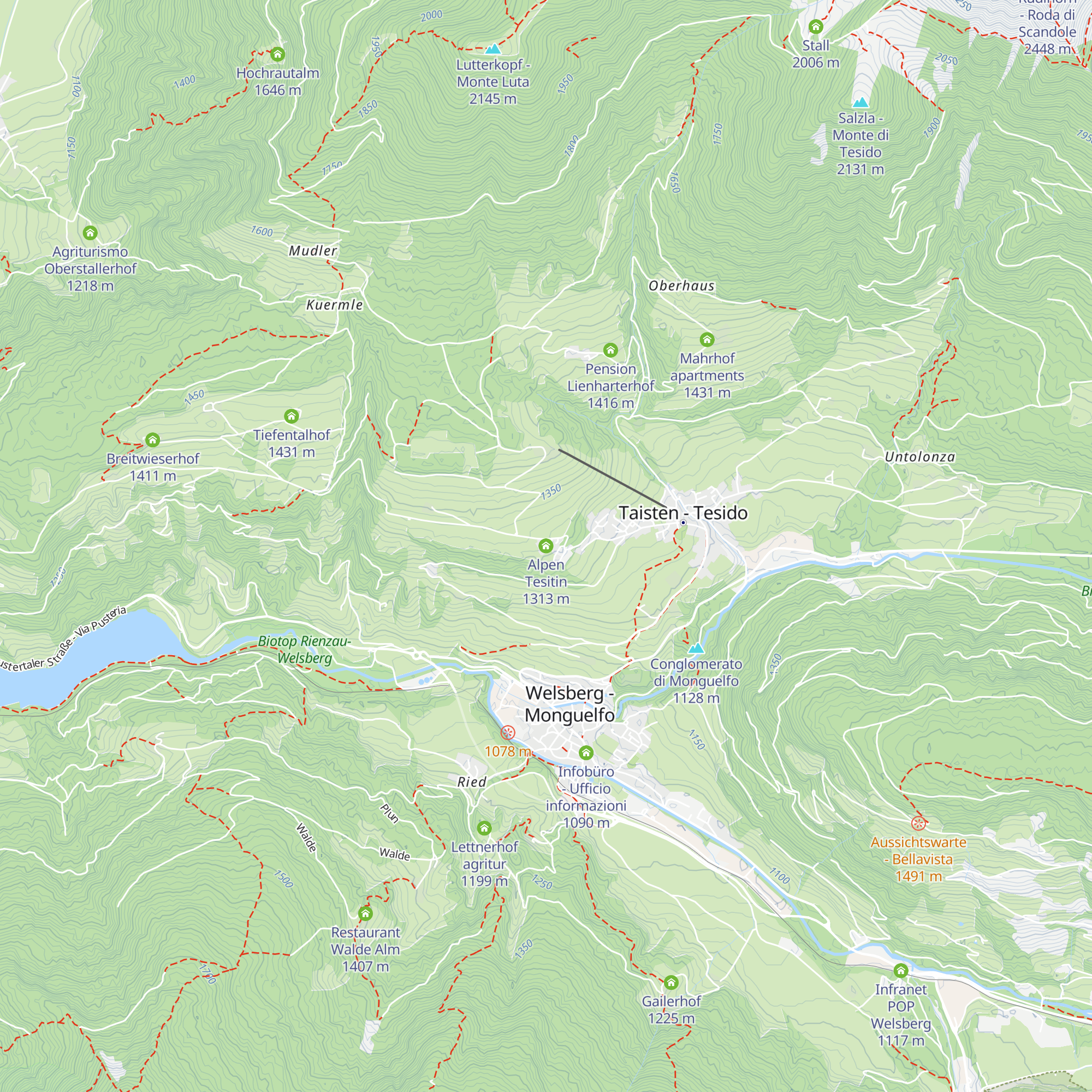 Alpen Tesitin map