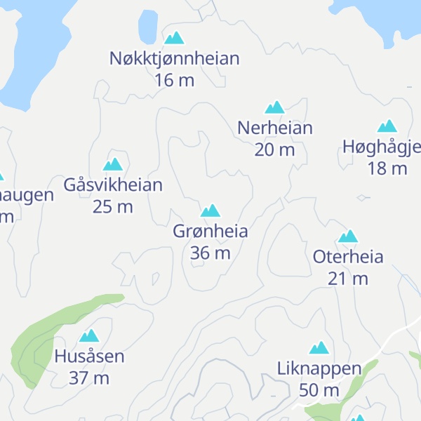 Map of Grønheia