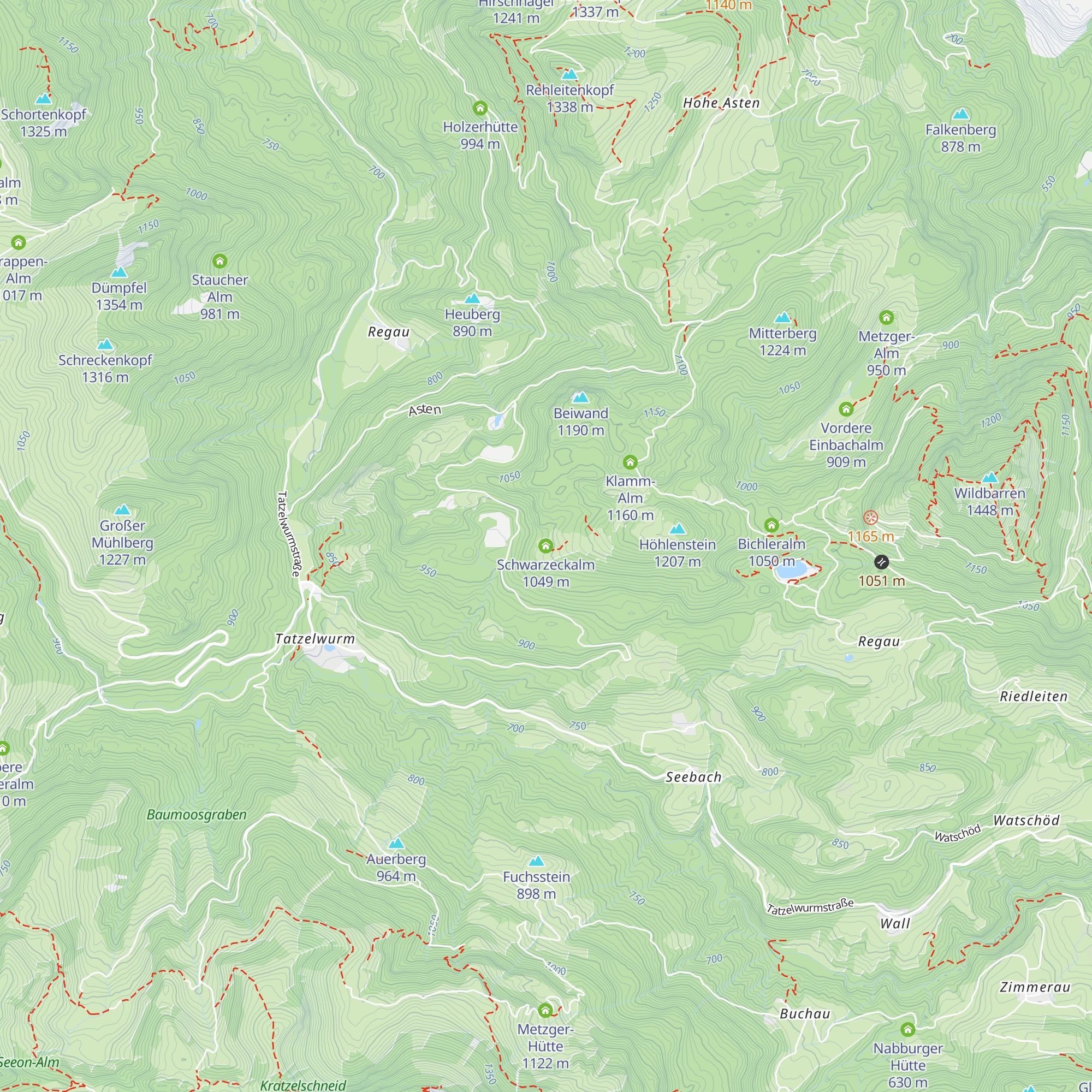 Schwarzeckalm map