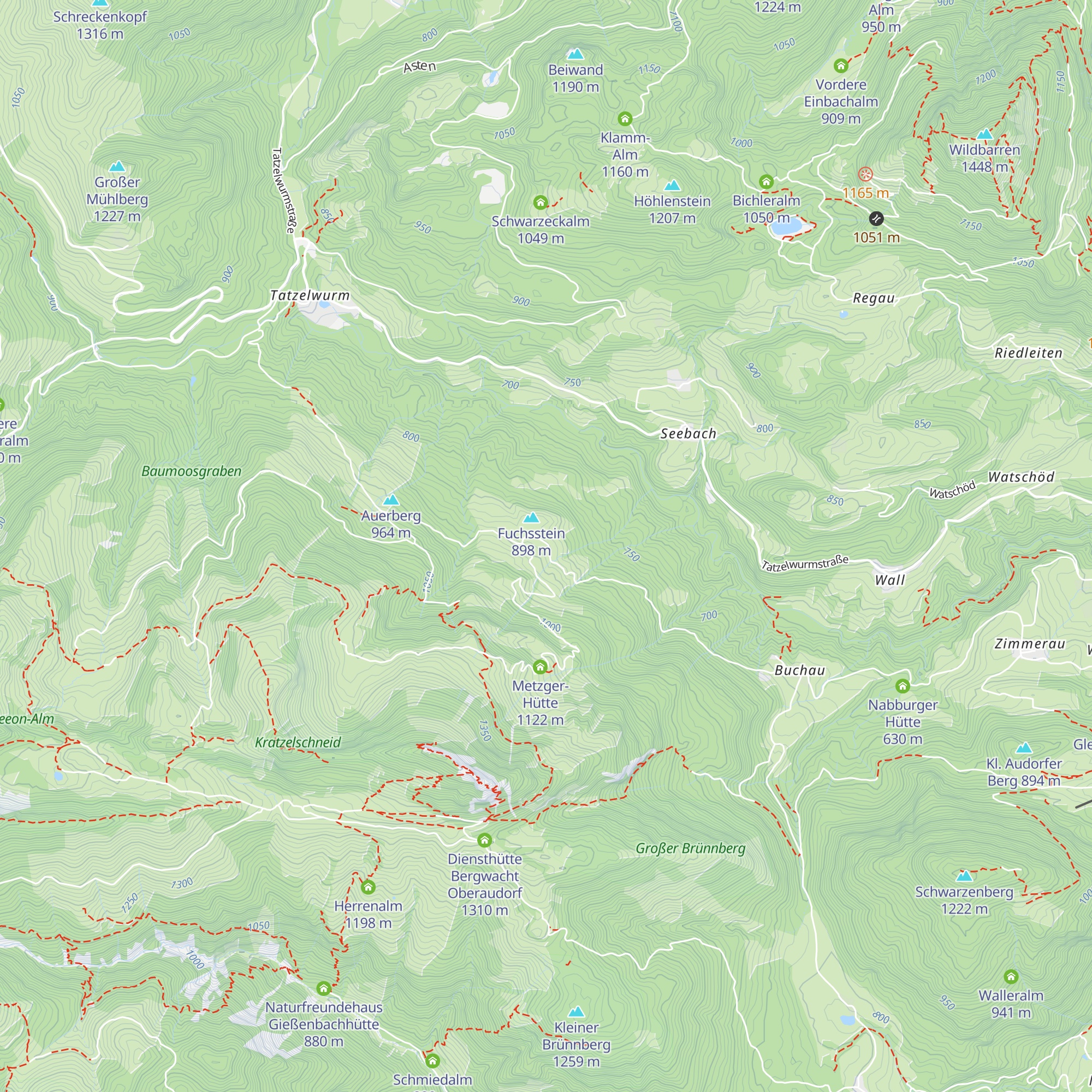Fuchshütte Längaualm map