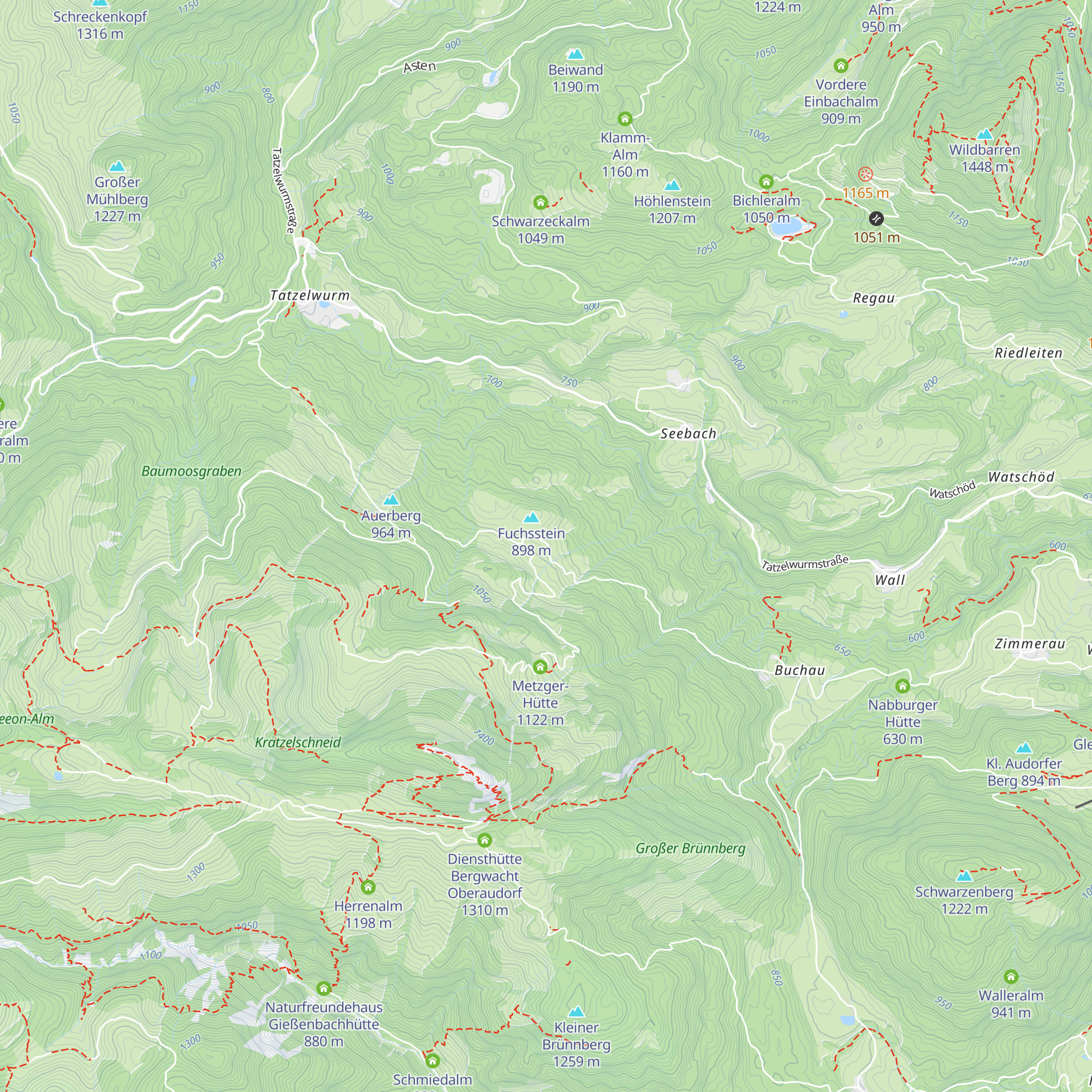 Fuchshütte Längaualm map