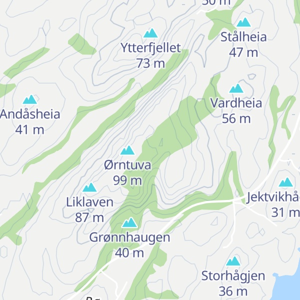 Map of Innerfjellet