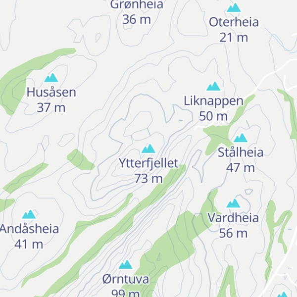 Map of Ytterfjellet