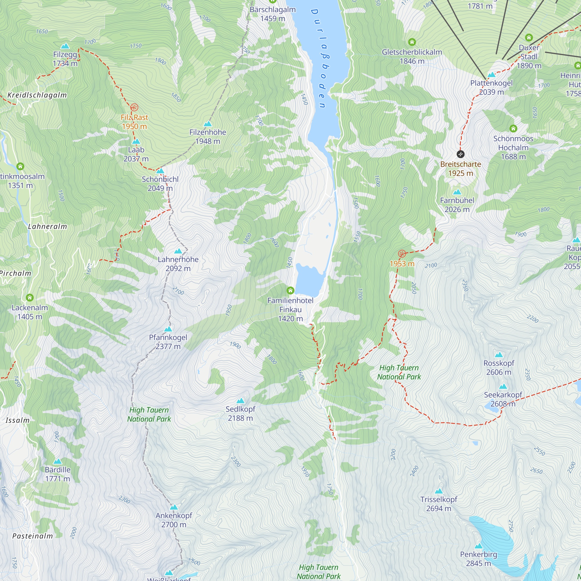Familienhotel Finkau map