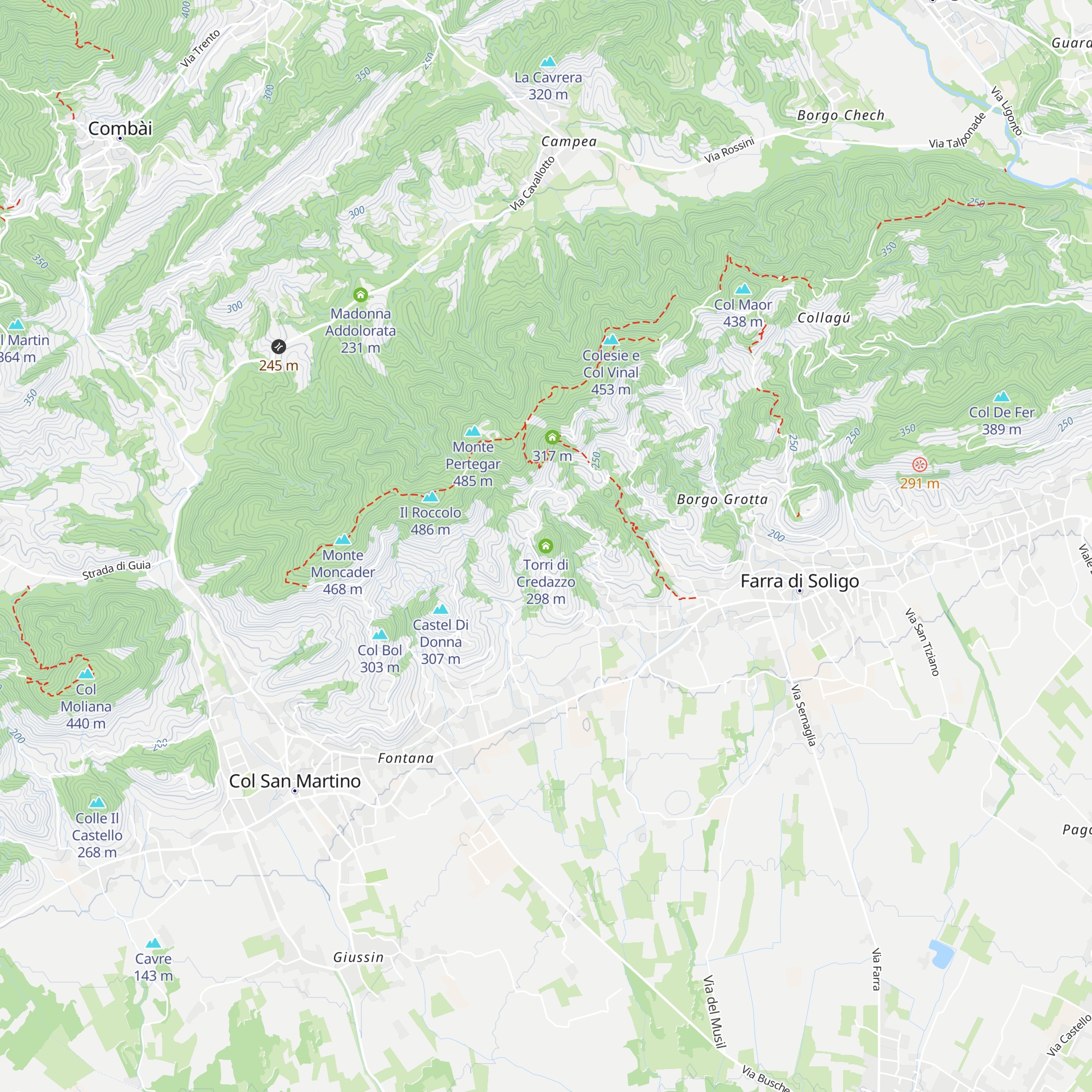 Torri di Credazzo map