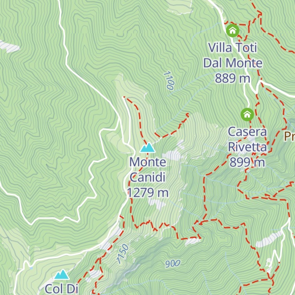 Map of Monte Canidi