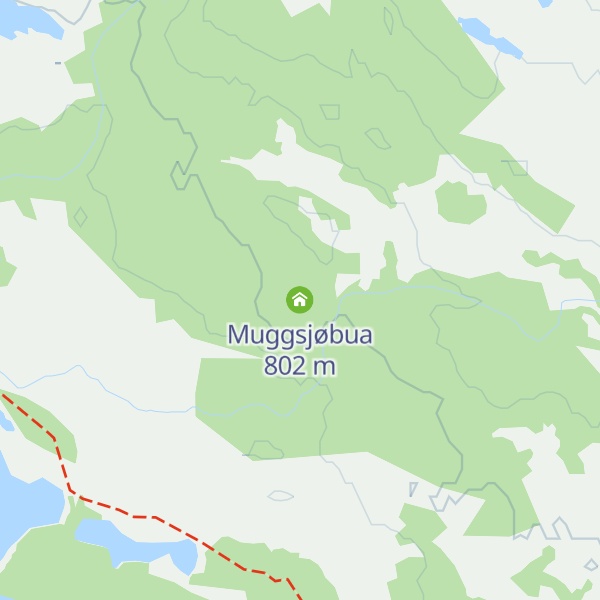 Map of Muggsjøbua