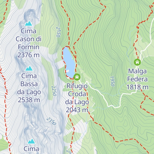 Map of Rifugio Croda da Lago