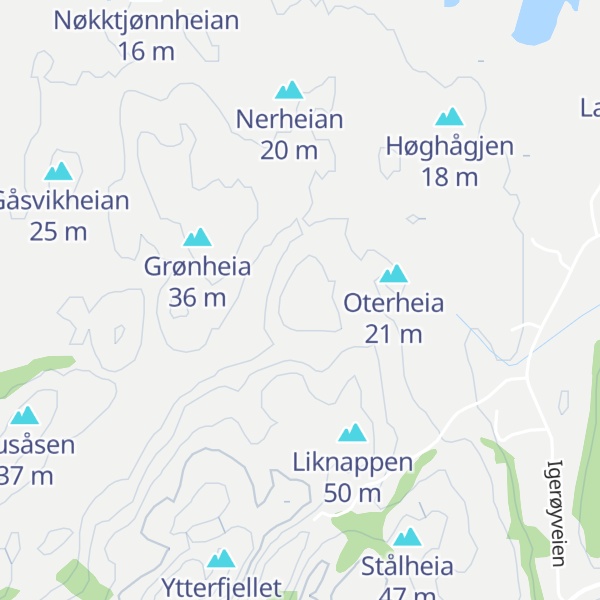 Map of Skjellestadheia