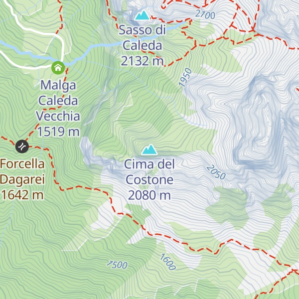 Map of Cima del Costone