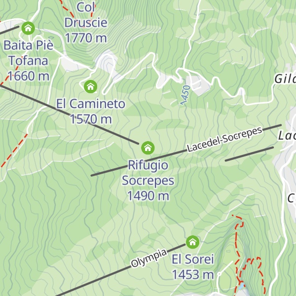 Map of Rifugio Socrepes