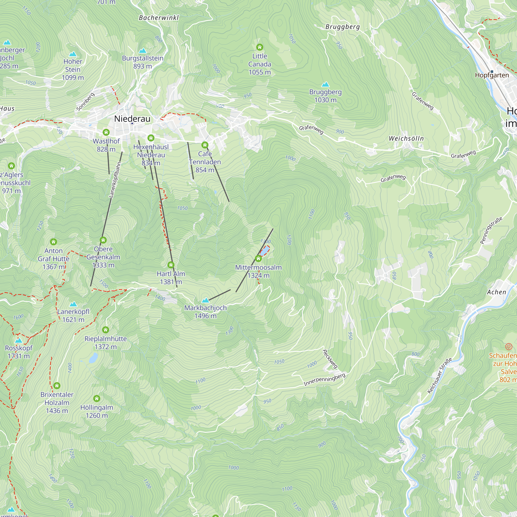 Mittermoosalm map