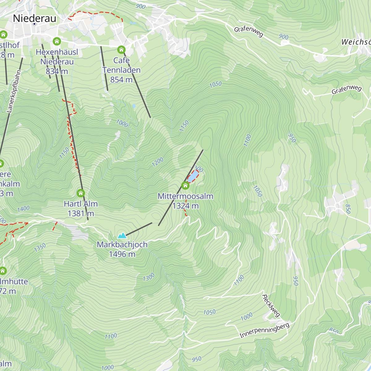 Mittermoosalm map