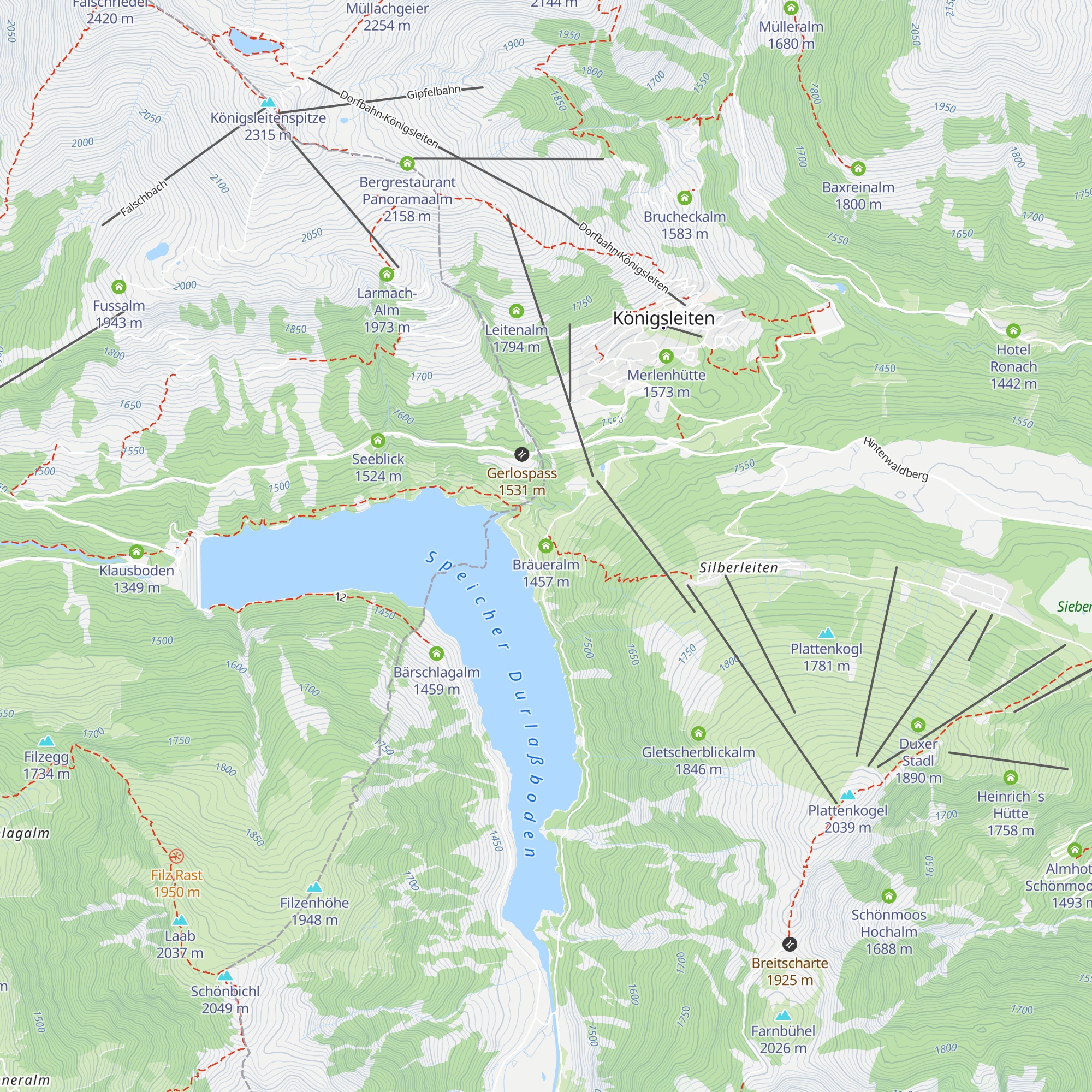 Bräueralm map