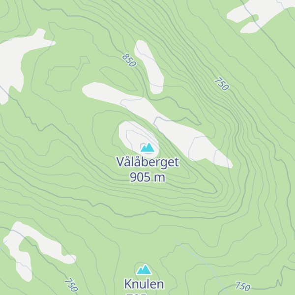 Map of Vålåberget