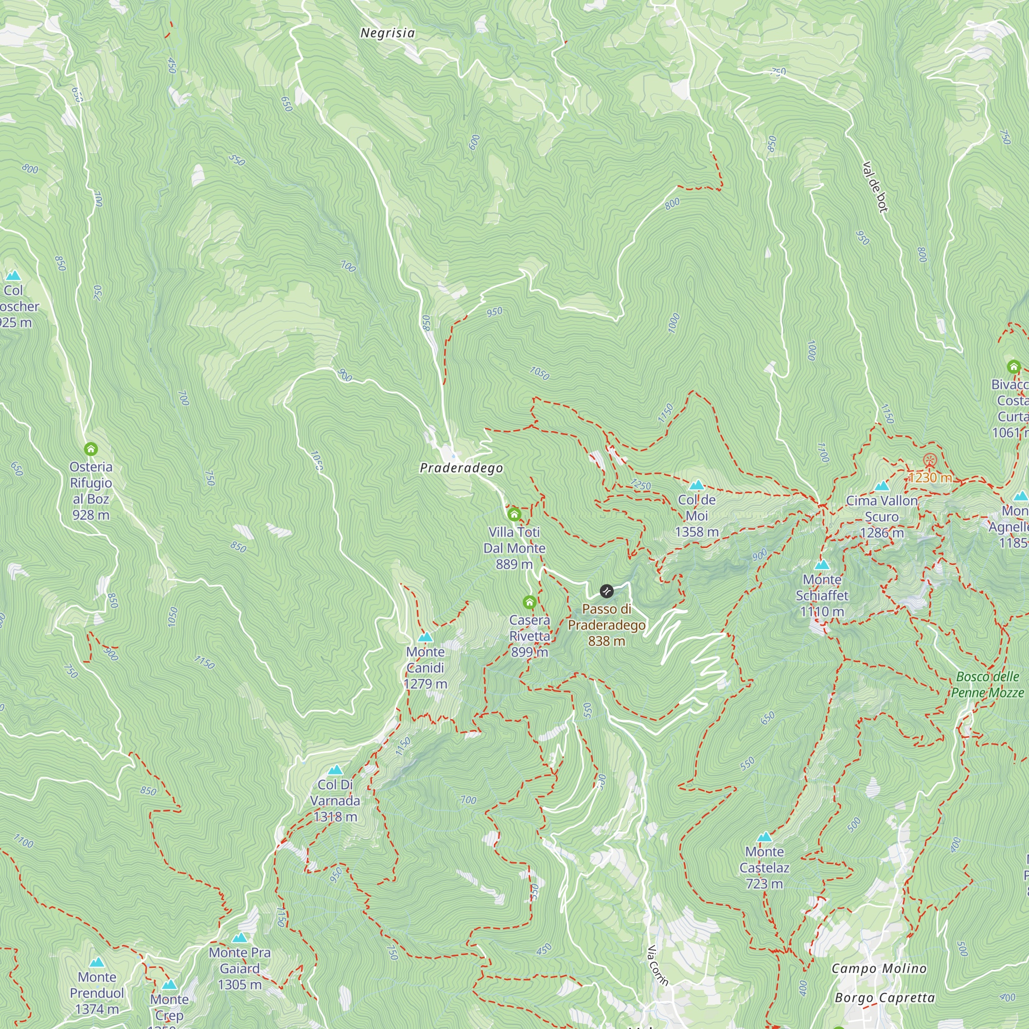 Villa Toti Dal Monte map