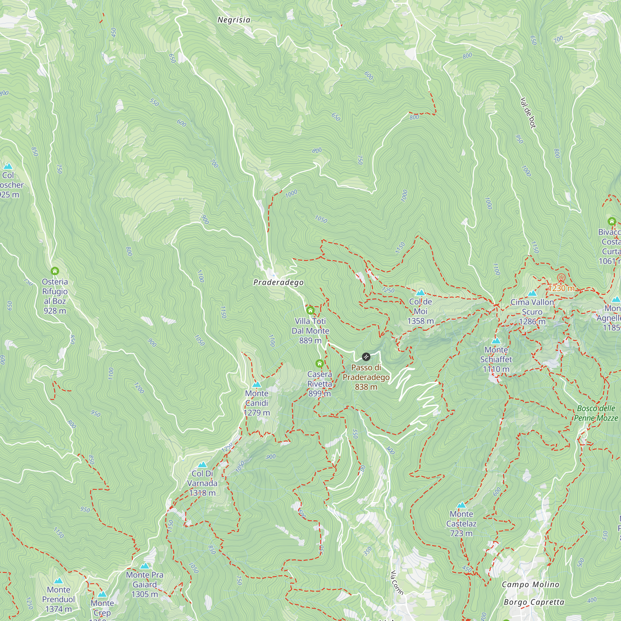 Villa Toti Dal Monte map