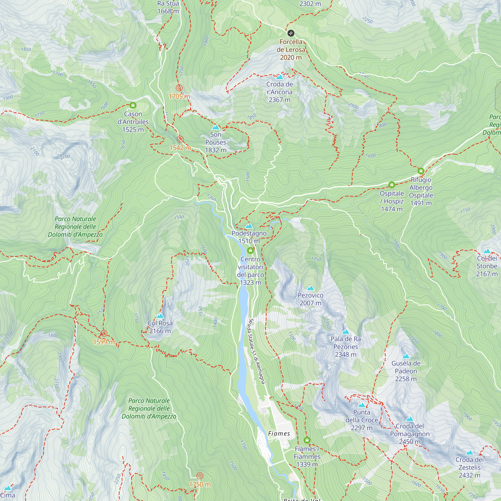 Centro visitatori del parco map