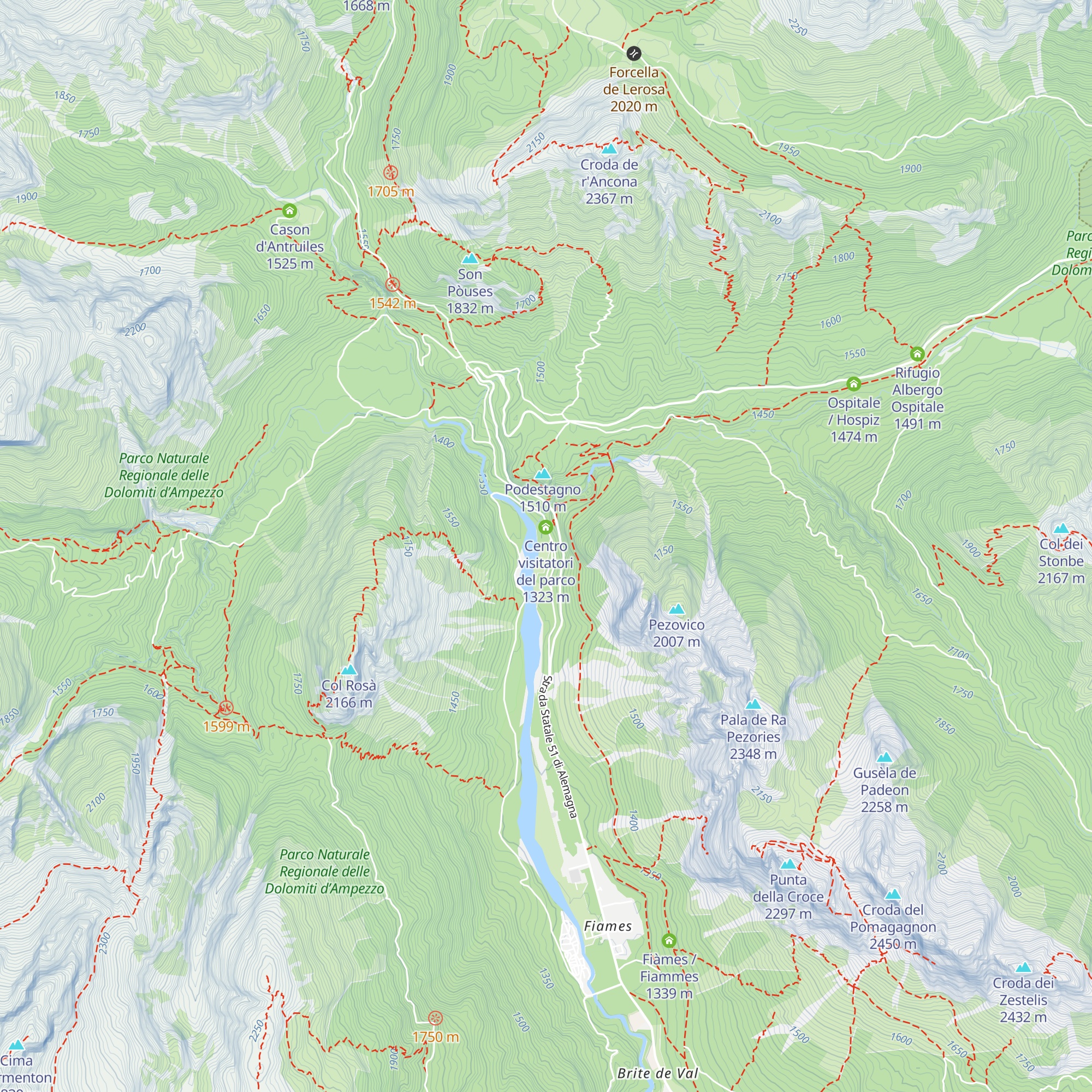 Baita Spiaggia Verde map