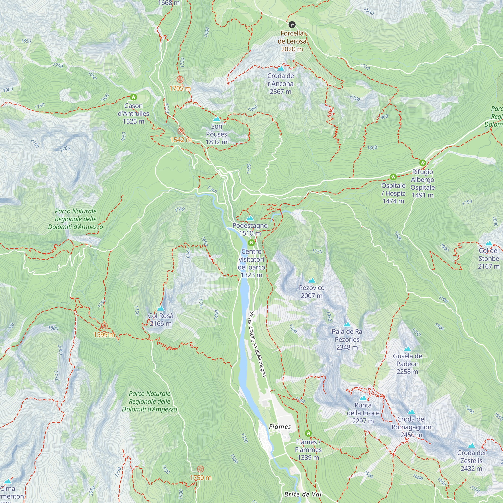 Baita Spiaggia Verde map