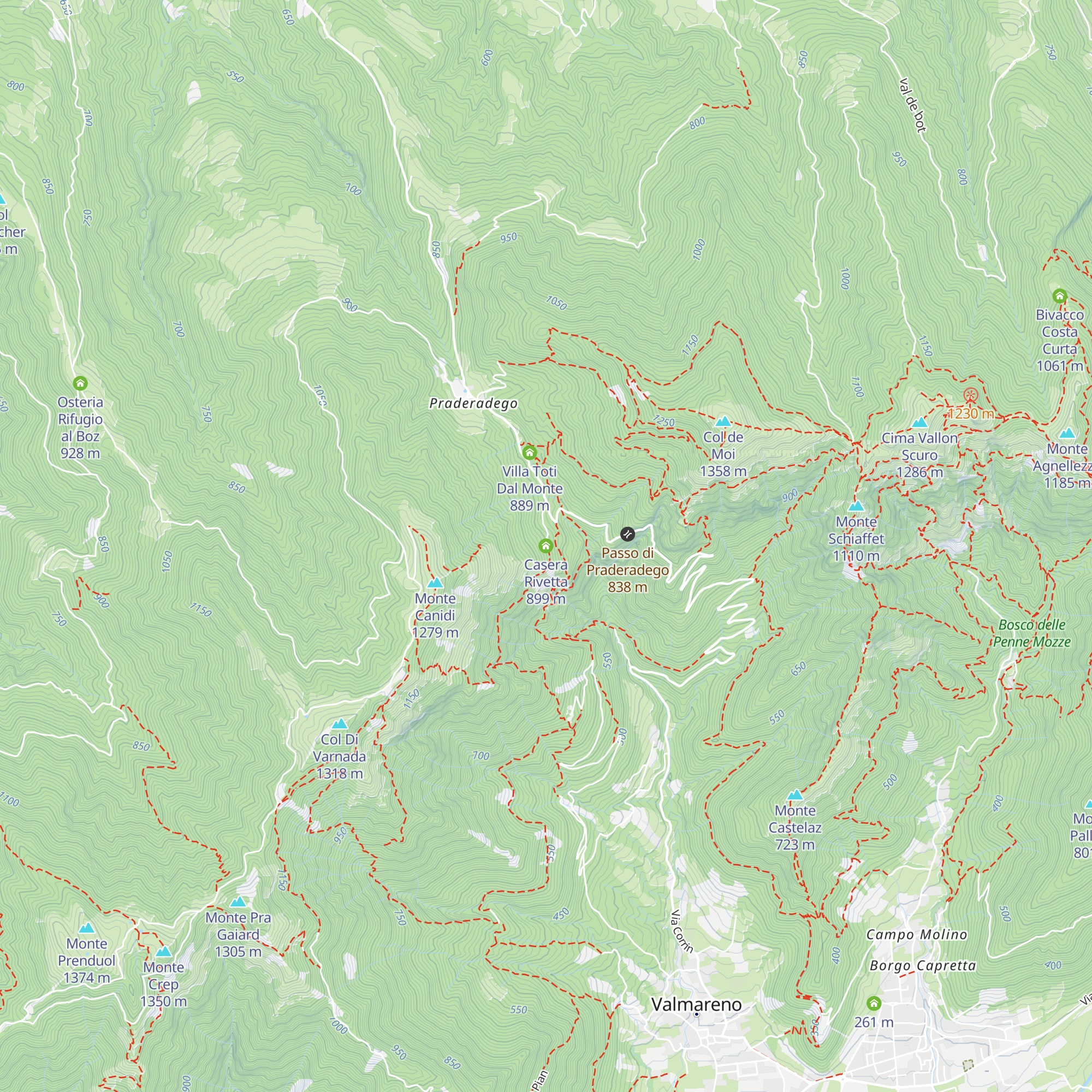 Casera Rivetta map