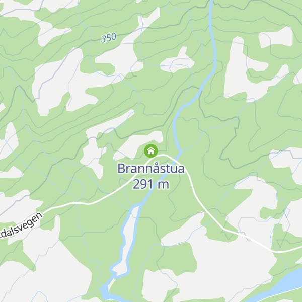 Map of Brannåstua