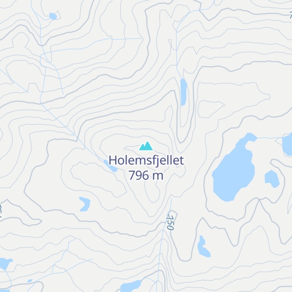 Map of Holemsfjellet