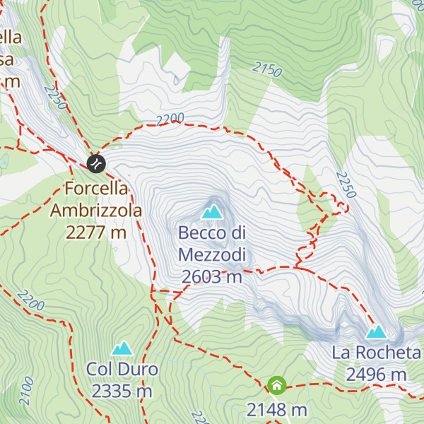 Map of Becco di Mezzodi