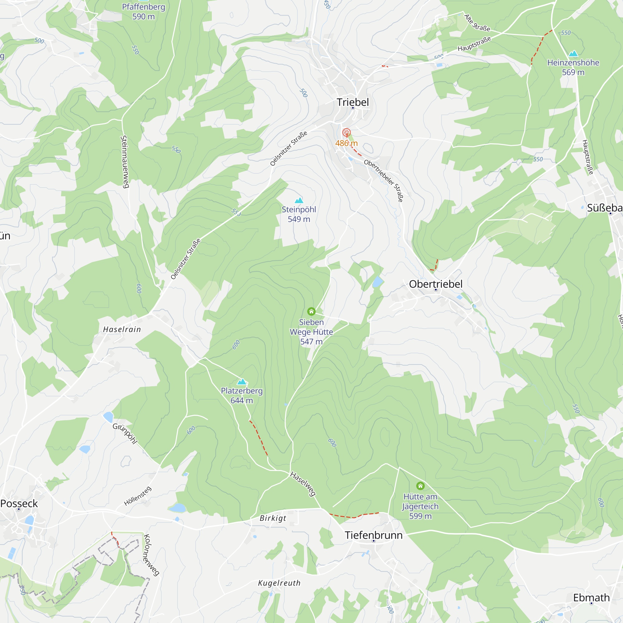 Sieben Wege Hütte map