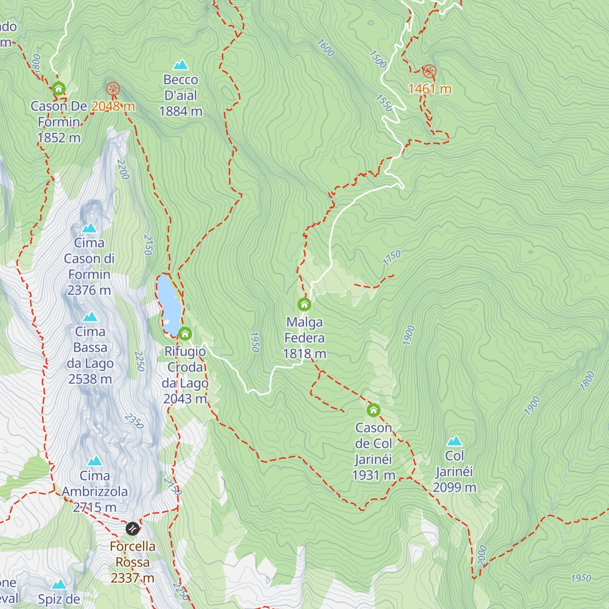 Malga Federa map