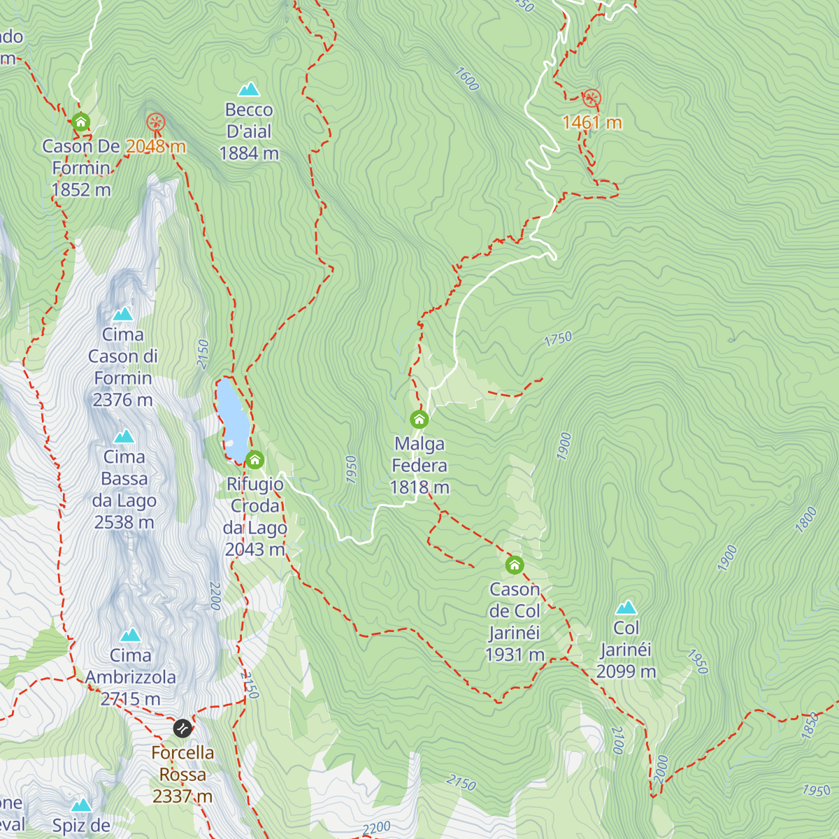 Malga Federa map