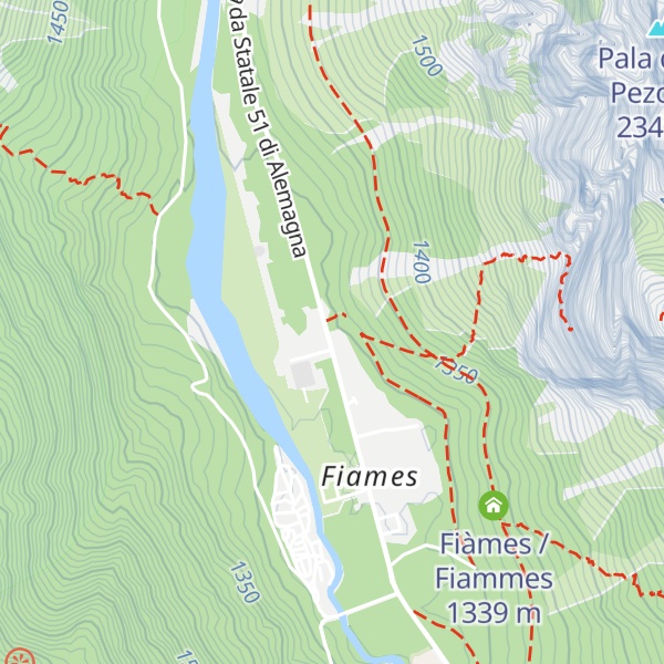 Map of Casa cantoniera "Fiames"