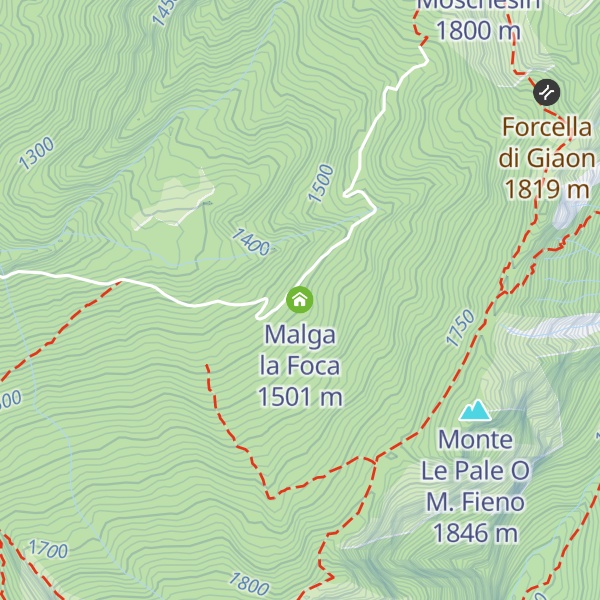 Map of Malga la Foca