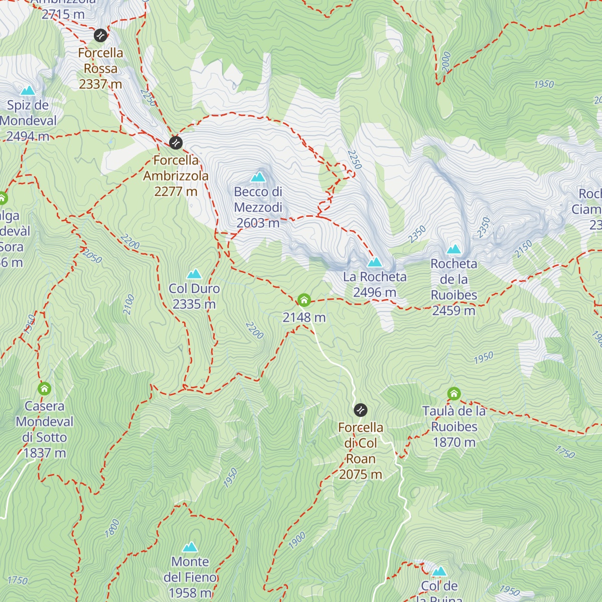 Malga Prendera map
