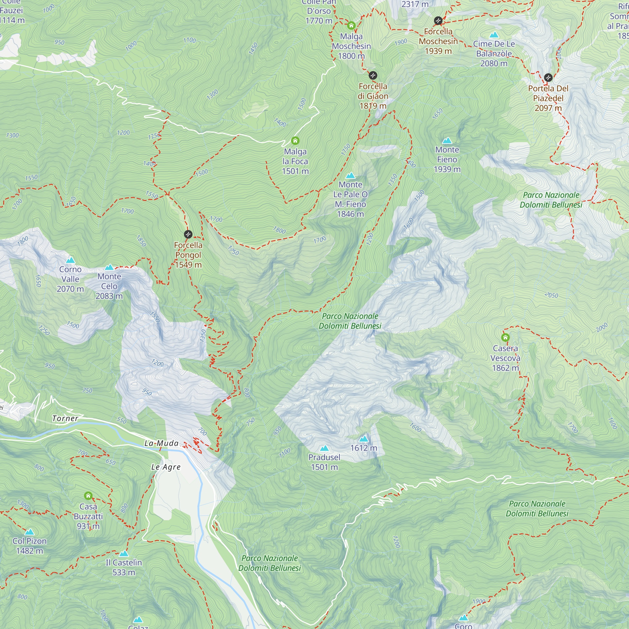 Casera prima di Vla Clusa map