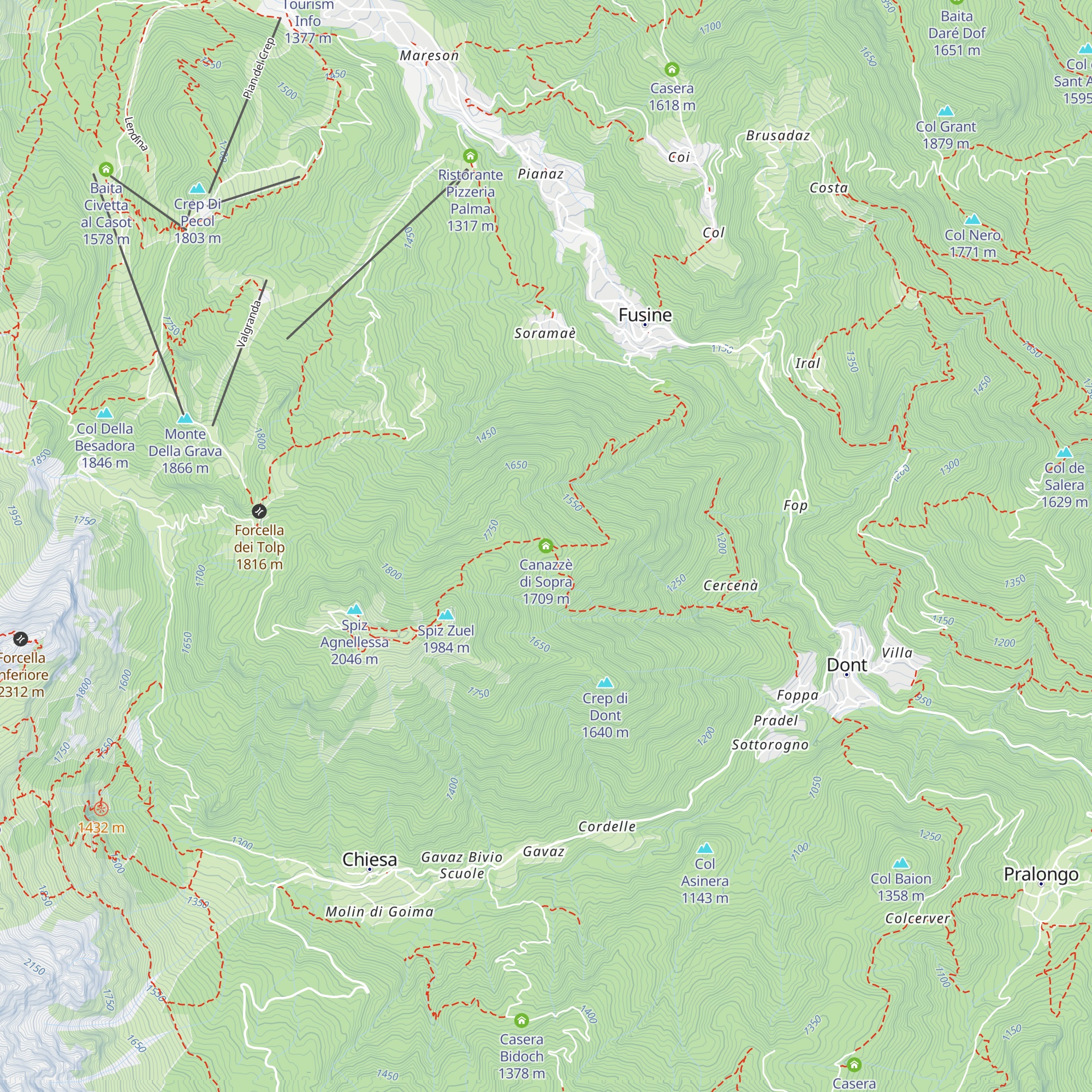 Canazzè di Sopra map